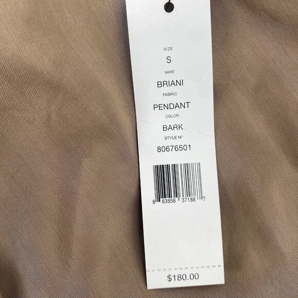 THEORY Size Small  Bark Brown BRIANI Silk Lined Single Knot Strap Relaxed Blouse - Picture 8 of 9